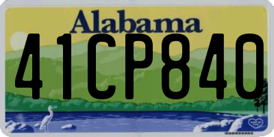 AL license plate 41CP840