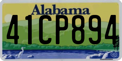 AL license plate 41CP894