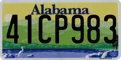 AL license plate 41CP983