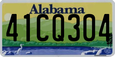 AL license plate 41CQ304