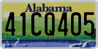 AL license plate 41CQ405