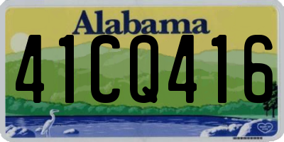 AL license plate 41CQ416