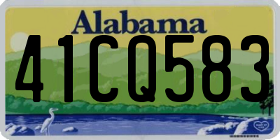 AL license plate 41CQ583