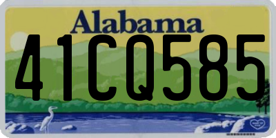 AL license plate 41CQ585