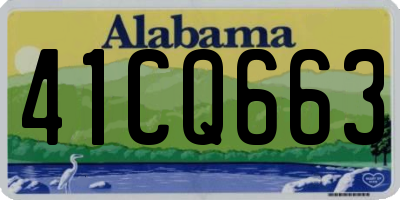 AL license plate 41CQ663