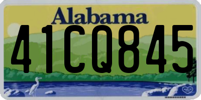 AL license plate 41CQ845