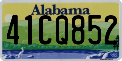 AL license plate 41CQ852
