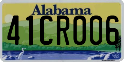 AL license plate 41CR006