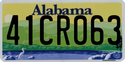 AL license plate 41CR063