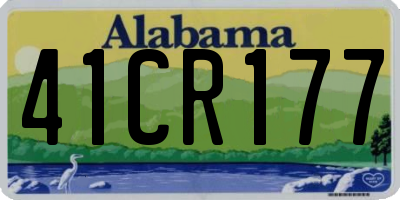 AL license plate 41CR177