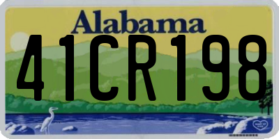 AL license plate 41CR198