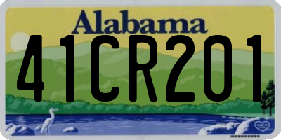 AL license plate 41CR201