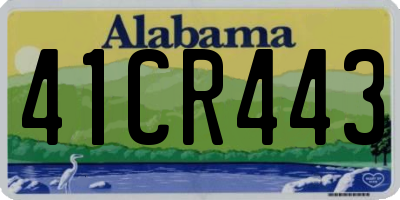 AL license plate 41CR443