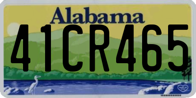 AL license plate 41CR465