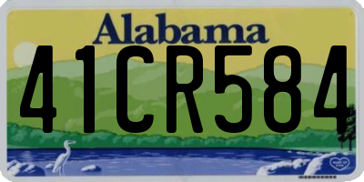 AL license plate 41CR584
