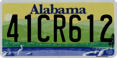 AL license plate 41CR612