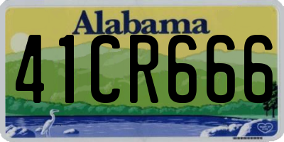 AL license plate 41CR666