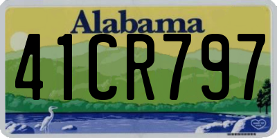 AL license plate 41CR797