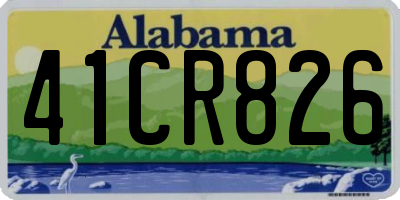 AL license plate 41CR826
