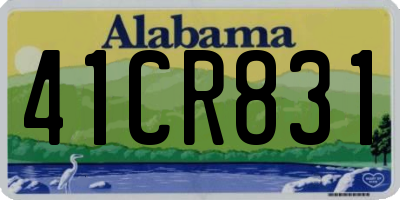 AL license plate 41CR831