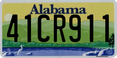 AL license plate 41CR911