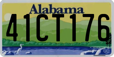 AL license plate 41CT176