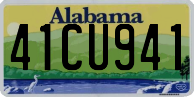 AL license plate 41CU941