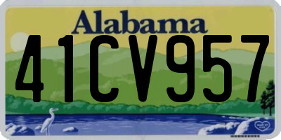 AL license plate 41CV957
