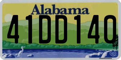 AL license plate 41DD140