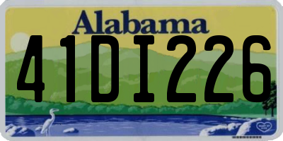 AL license plate 41DI226