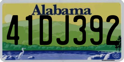 AL license plate 41DJ392