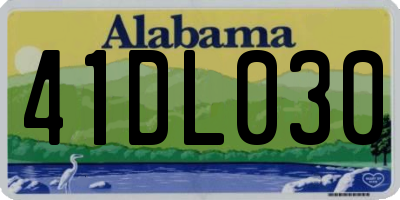 AL license plate 41DL030