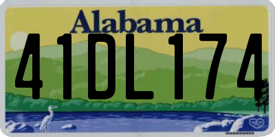 AL license plate 41DL174