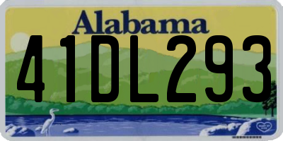 AL license plate 41DL293