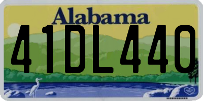 AL license plate 41DL440