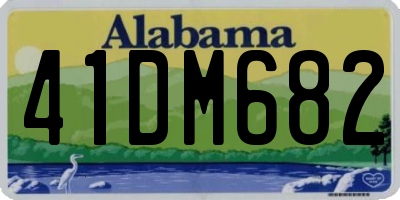 AL license plate 41DM682