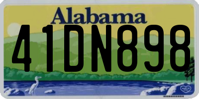 AL license plate 41DN898