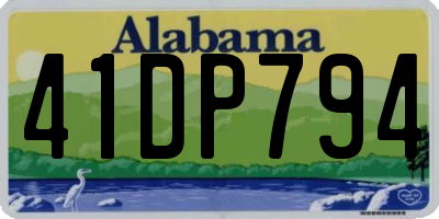 AL license plate 41DP794