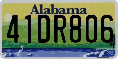 AL license plate 41DR806
