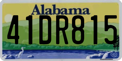 AL license plate 41DR815