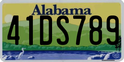 AL license plate 41DS789