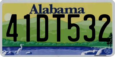 AL license plate 41DT532