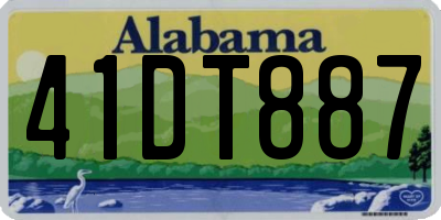 AL license plate 41DT887