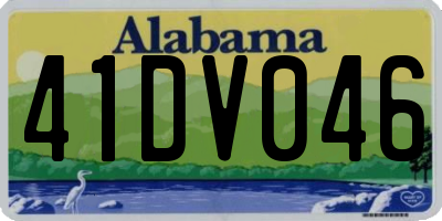 AL license plate 41DV046