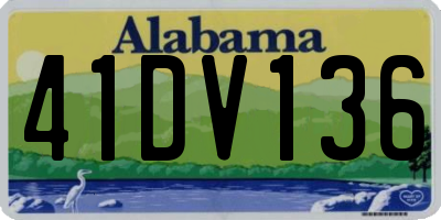 AL license plate 41DV136