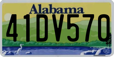 AL license plate 41DV570