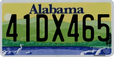 AL license plate 41DX465