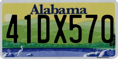 AL license plate 41DX570