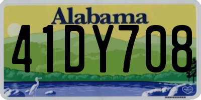 AL license plate 41DY708