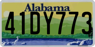 AL license plate 41DY773